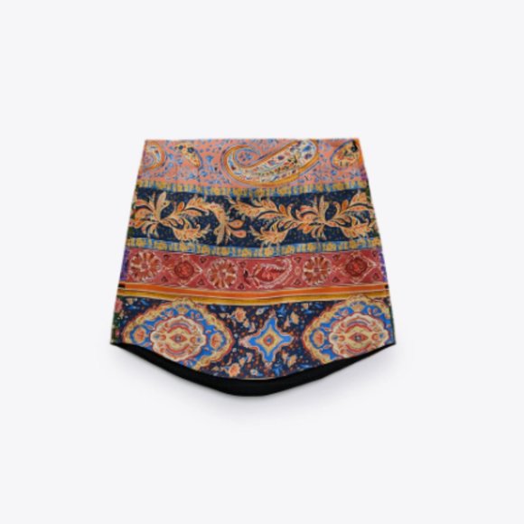 ZARA | Printed Mino Skirt - Picture 7 of 9